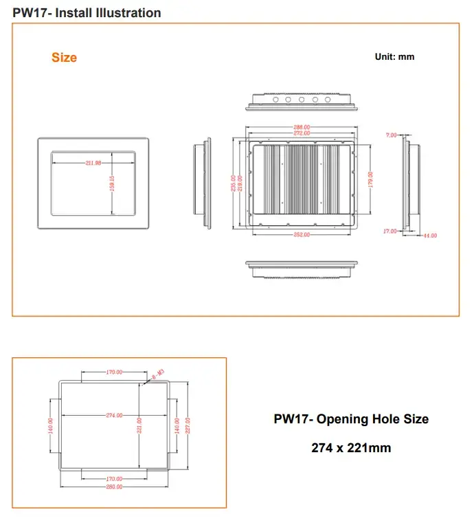 Panel PC PW17 Install