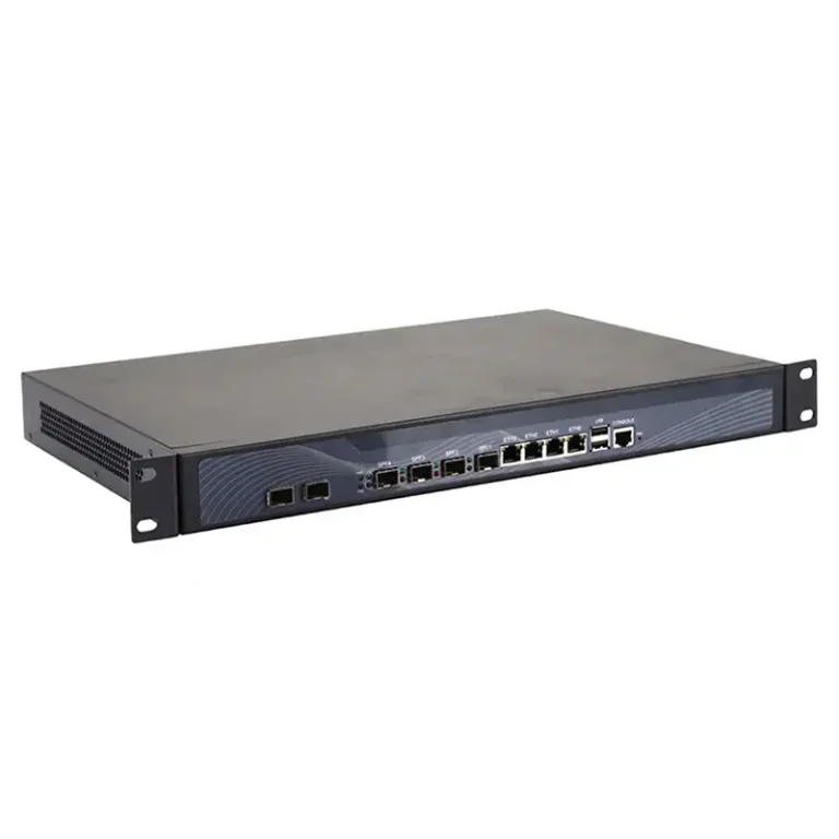 mikrotik routeros firewall appliance with 4 x lan, 4 x sfp, 2 x sfp+